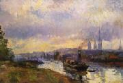 Tug Boats at Rouen Albert Lebourg